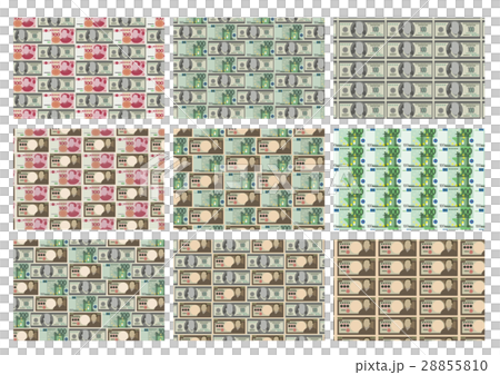 Background material World currency set Seamless pattern 28855810