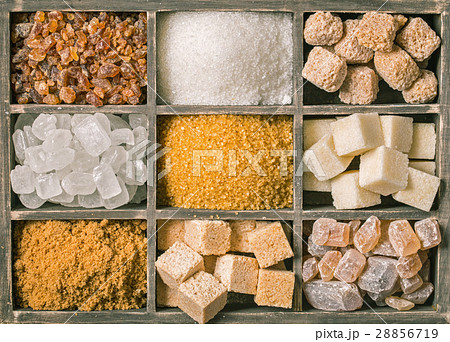 Box of various kinds of sugar 28856719