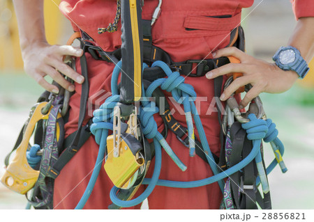 Rope Access Technician Wearing Safety Harness Stock Photo 1459323524