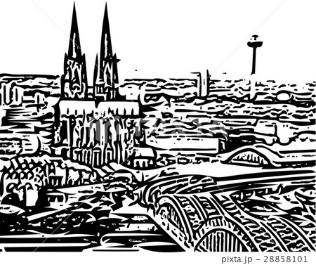 City skyline of cologne in Germany City skyline of cologne in Germany 28858101