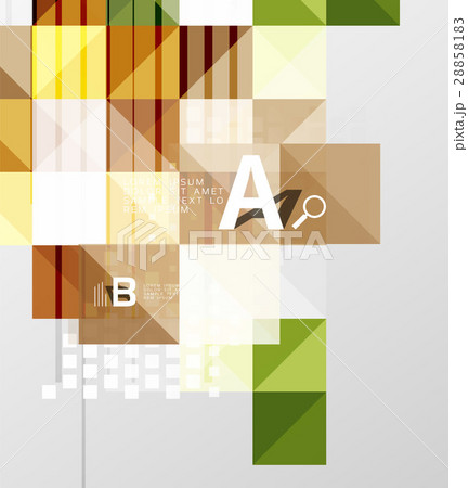 Square elements with infographics and options Square elements with infographics and options 28858183