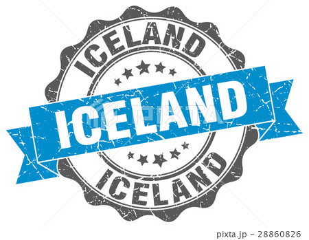 Iceland round ribbon seal 28860826