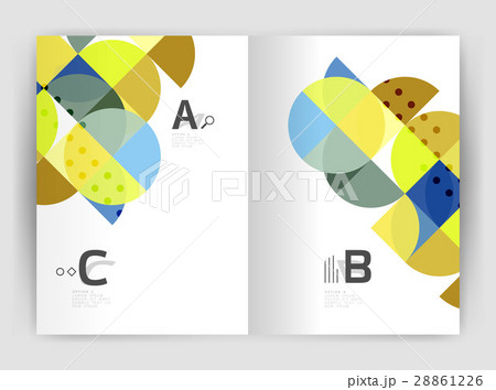 Modern business brochure or leaflet A4 cover 28861226