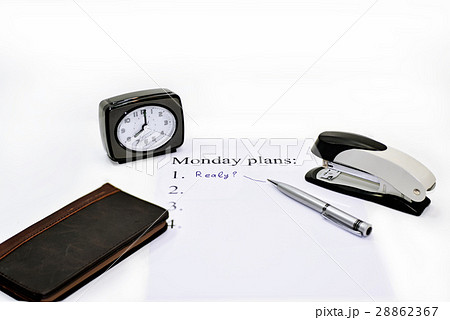 Abstract composition of making Monday plans. Abstract composition of making Monday plans. 28862367