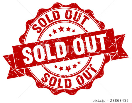sold out stamp. sign. seal 28863455