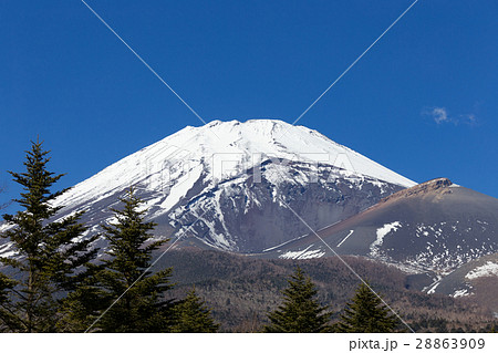 静岡_宝永火口開く富士山 28863909