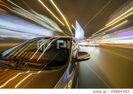 night city drive by car 28864362