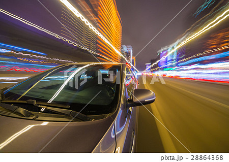 night city drive by car 28864368