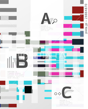 Colorful lines, rectangles and stripes with option 28864870