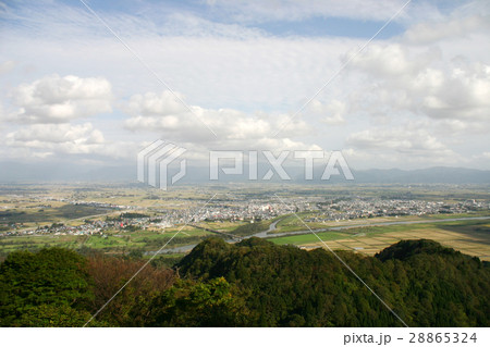 秋田県大仙市 大平山から見た大曲市街（2004年10月撮影） 28865324