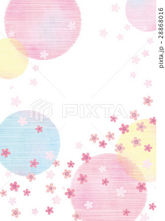 背景素材 可愛い和模様桜 たて 1のイラスト素材 28868016 Pixta