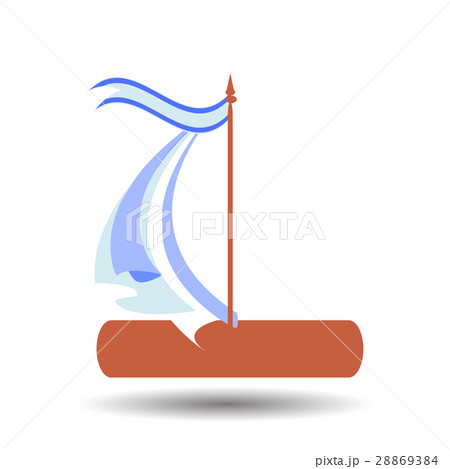 ship on a white background children s illustration 28869384