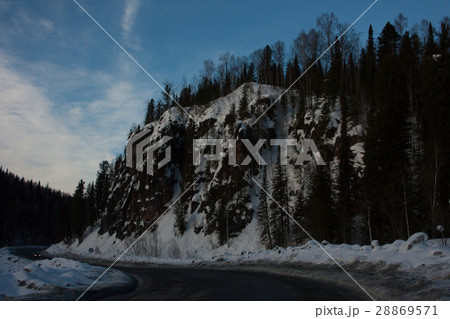 mountain road. use a smart phone, website 28869571