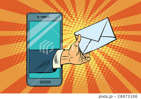 You email or a message in smartphone 28873106