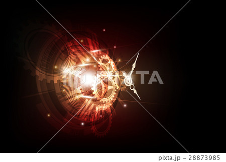 Abstract Technology Background, Time clock concept Abstract Technology Background, Time clock concept 28873985