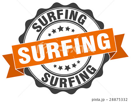 surfing stamp. sign. seal 28875332