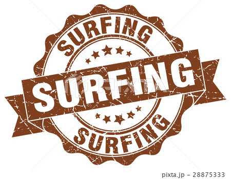 surfing stamp. sign. seal 28875333