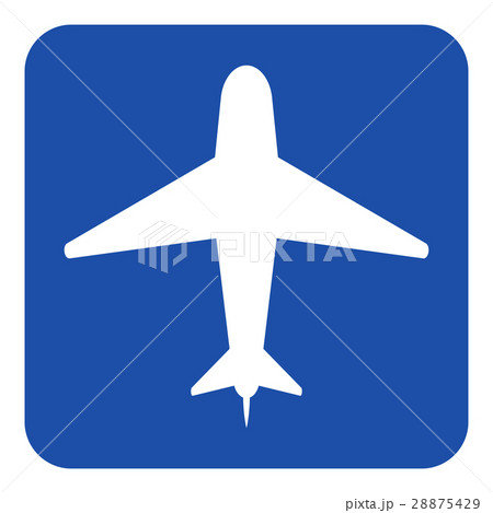 blue, white information sign - airliner icon 28875429