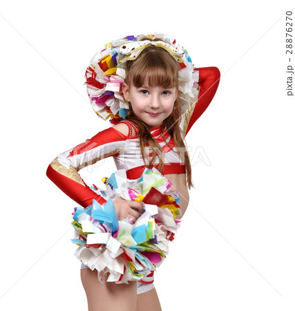 cheerleader girl with white and red dress cheerleader girl with white and red dress 28876270