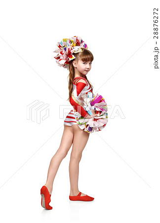 cheerleader girl standing back cheerleader girl standing back 28876272
