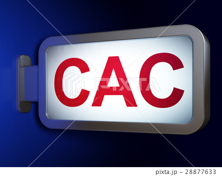 Stock market indexes concept: CAC on billboard 28877633