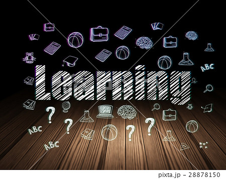 Studying concept: Learning in grunge dark room Studying concept: Learning in grunge dark room 28878150