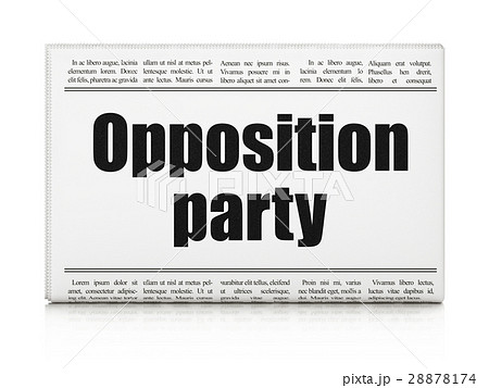 Politics concept: newspaper headline Opposition Politics concept: newspaper headline Opposition 28878174