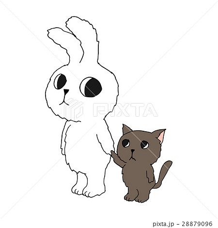 ✨うさねこ16✨ spirit forest 手描きイラスト うさねこ