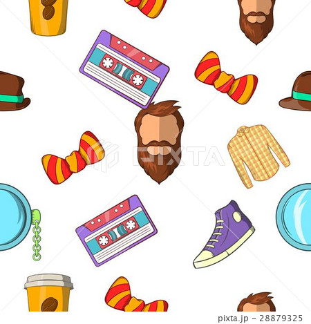 Hipster pattern, cartoon style 28879325