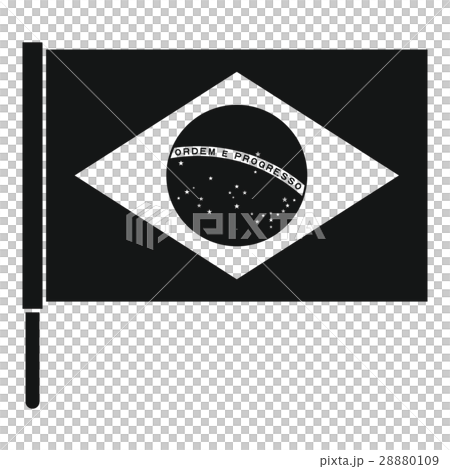Flag of Brazil icon, simple style Flag of Brazil icon, simple style 28880109