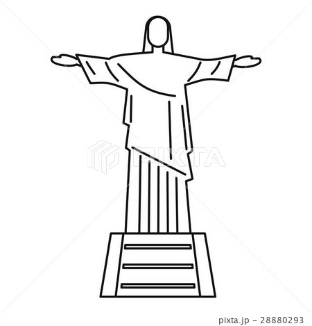 Statue Of Jesus Christ Rio De Janeiro Iconのイラスト素材