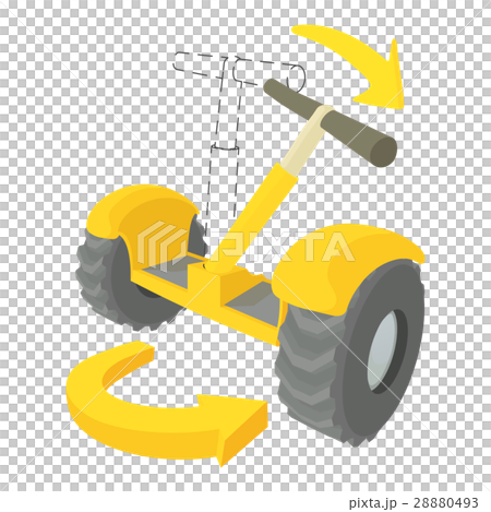 Inclined segway icon, cartoon style 28880493