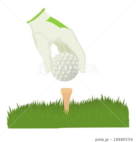 Golf ball icon, cartoon style 28880559