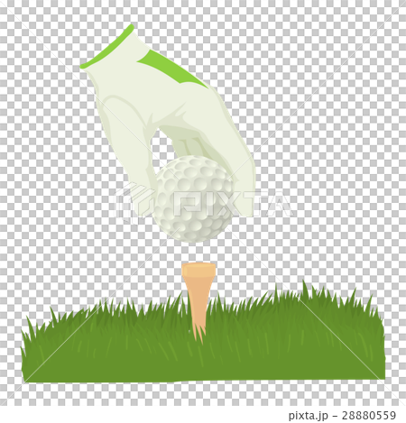 Golf ball icon, cartoon style 28880559