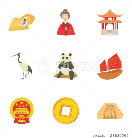 China Republic icons set, cartoon style 28880562