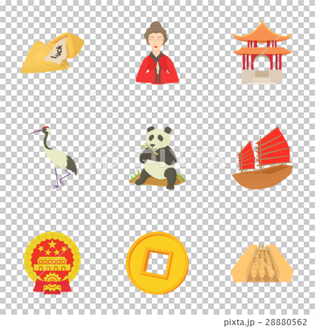 China Republic icons set, cartoon style China Republic icons set, cartoon style 28880562