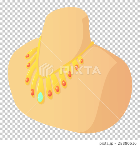 Beautiful necklace icon, cartoon style Beautiful necklace icon, cartoon style 28880616