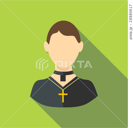 Priest icon, flat style Priest icon, flat style 28880617