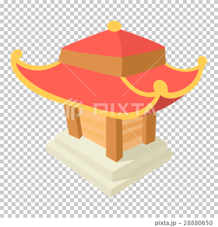 Asian pagoda icon, cartoon style 28880650