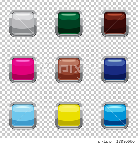 Click internet button icons set, cartoon style 28880690