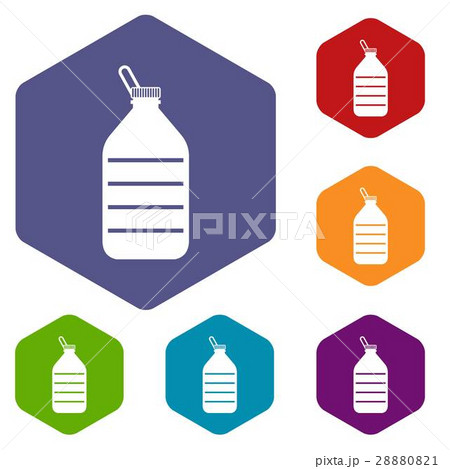Large bottle of water icons set 28880821