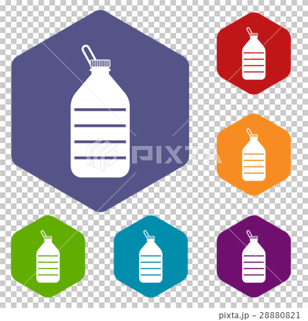 Large bottle of water icons set 28880821