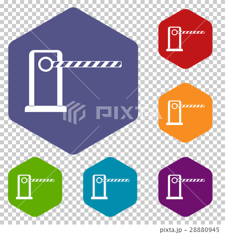 Parking entrance icons set Parking entrance icons set 28880945