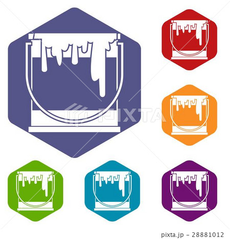 Paint can icons set 28881012