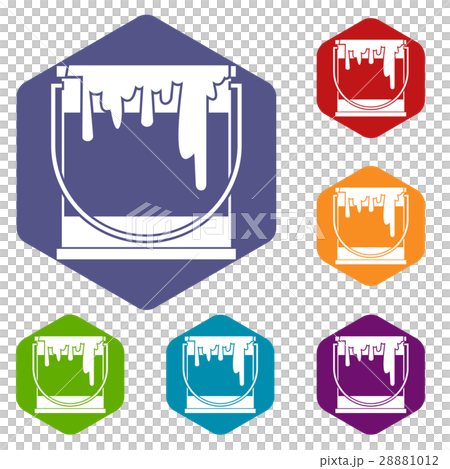 Paint can icons set 28881012