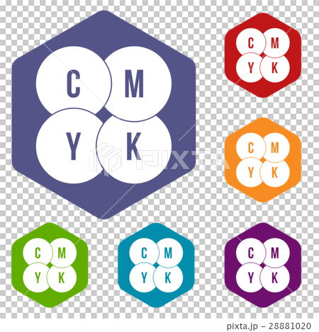 CMYK circles icons set - Stock Illustration [28881020] - PIXTA