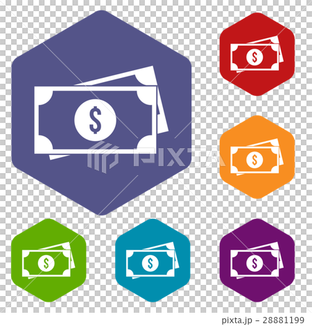 American dollars icons set American dollars icons set 28881199