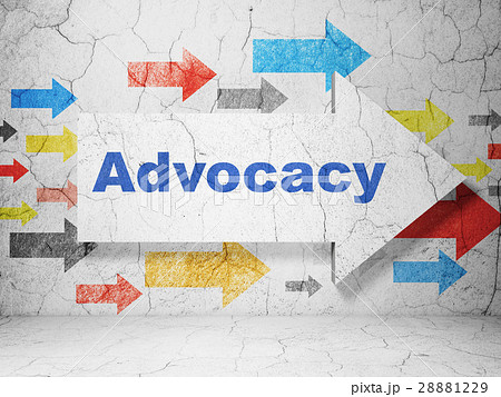 Law concept: arrow with Advocacy on grunge wall 28881229