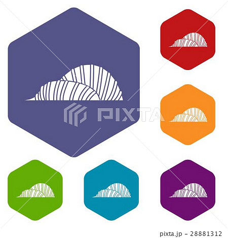 Cloud Forest and Flower Dome, Singapore icons set 28881312