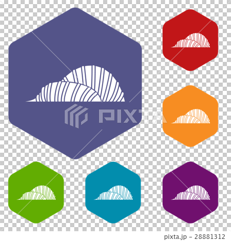 Cloud Forest and Flower Dome, Singapore icons set 28881312